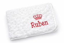 Load image into Gallery viewer, White Rosebud blanket NAME ONLY