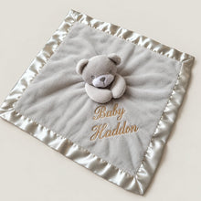 Load image into Gallery viewer, Personalised grey bear Comforter
