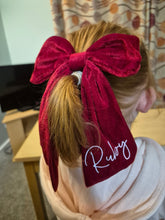 Load image into Gallery viewer, Personalised Red Velvet Bow