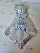 Load image into Gallery viewer, Personalised grey bear Comforter