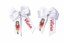 Load image into Gallery viewer, Personalised School Hair Bow Clips