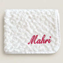 Load image into Gallery viewer, White Rosebud blanket NAME ONLY