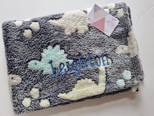 Load image into Gallery viewer, Dinosaur Blanket. NAME only