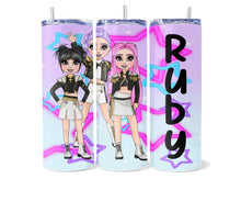 Load image into Gallery viewer, Purple KPOP inspired personalised Tumbler cup