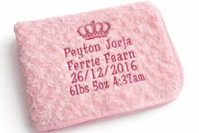 Load image into Gallery viewer, pink full personalisation Rosebud Blanket
