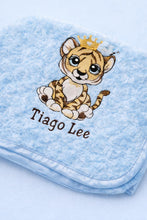 Load image into Gallery viewer, Tiger Personalised Embroidered Blanket with name