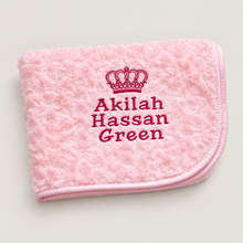 Load image into Gallery viewer, pink full personalisation Rosebud Blanket