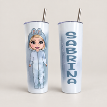 Load image into Gallery viewer, Personalised monster theme girl tumbler cup