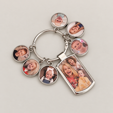 Load image into Gallery viewer, Personalised Photo Keyring With 7 Photos | Custom Gift