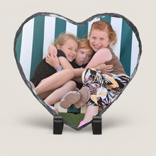 Load image into Gallery viewer, Heart Personalised Slate Photo memory gift