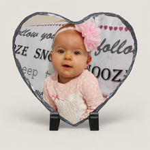 Load image into Gallery viewer, Heart Personalised Slate Photo memory gift