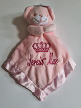 Load image into Gallery viewer, Personalised pink bear Comforter