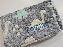 Load image into Gallery viewer, Dinosaur Blanket. NAME only