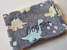 Load image into Gallery viewer, Dinosaur Blanket. NAME only