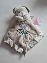 Load image into Gallery viewer, Personalised grey bear Comforter