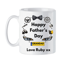 Load image into Gallery viewer, Personalised Car Lover Father’s Day Mug – Custom Dad & Grandad Gift