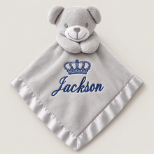 Load image into Gallery viewer, Personalised grey bear Comforter
