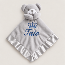 Load image into Gallery viewer, Personalised grey bear Comforter