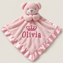 Load image into Gallery viewer, Personalised pink bear Comforter