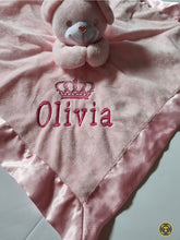 Load image into Gallery viewer, Personalised pink bear Comforter