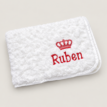 Load image into Gallery viewer, White Rosebud blanket NAME ONLY