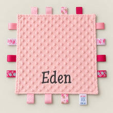 Load image into Gallery viewer, Personalised Pink Taggie