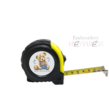 Load image into Gallery viewer, Personalised Father’s Day Tape Measure Gift- Blue Teddy Design