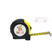 Load image into Gallery viewer, Personalised Father’s Day Tape Measure Gift- Pink Teddy Design