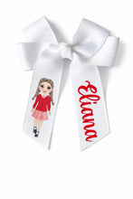 Load image into Gallery viewer, Personalised School Hair Bow Clips