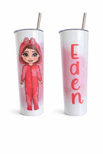 Load image into Gallery viewer, Personalised monster theme girl tumbler cup