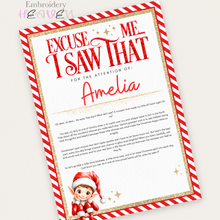 Load image into Gallery viewer, Personalised Red Elf Behaviour Warning Letter – A4 Christmas Print (Copy)