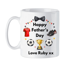 Load image into Gallery viewer, Personalised Football Father’s Day Mug – Custom Dad Football Fan Gift