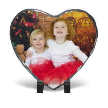 Load image into Gallery viewer, Heart Personalised Slate Photo memory gift