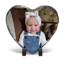 Load image into Gallery viewer, Heart Personalised Slate Photo memory gift
