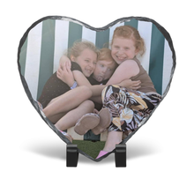 Load image into Gallery viewer, Heart Personalised Slate Photo memory gift
