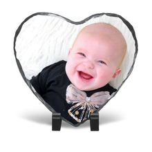 Load image into Gallery viewer, Heart Personalised Slate Photo memory gift