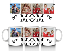 Load image into Gallery viewer, Personalised “MOM” Photo Mug – Custom with Children’s Names & Pictures