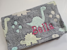 Load image into Gallery viewer, Dinosaur Blanket. NAME only