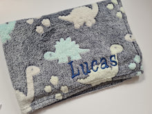 Load image into Gallery viewer, Dinosaur Blanket. NAME only