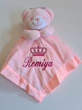 Load image into Gallery viewer, Personalised pink bear Comforter