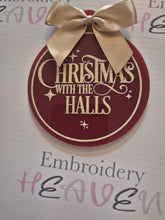 Load image into Gallery viewer, Luxury Red Family Tree Bauble – Gold Personalised Writing
