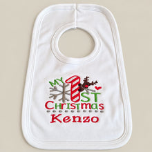 Load image into Gallery viewer, Personalised First Christmas Baby Bib
