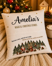 Load image into Gallery viewer, Personalised Magical Christmas Stories Cushion
