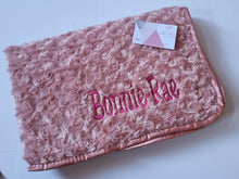 Load image into Gallery viewer, Rose Gold Rosebud blanket NAME ONLY
