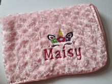 Load image into Gallery viewer, Embroidered Unicorn blanket
