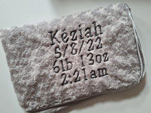 Load image into Gallery viewer, grey full personalisation Rosebud Blanket
