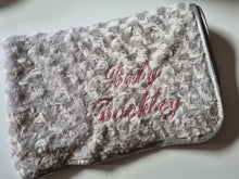 Load image into Gallery viewer, grey full personalisation Rosebud Blanket
