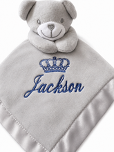 Load image into Gallery viewer, Personalised grey bear Comforter
