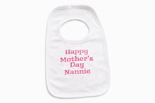 Load image into Gallery viewer, Personalised Baby Bib – Embroidered Name – Pink or Blue – Perfect Mother’s Day Gift
