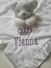Load image into Gallery viewer, Personalised white bear Comforter
